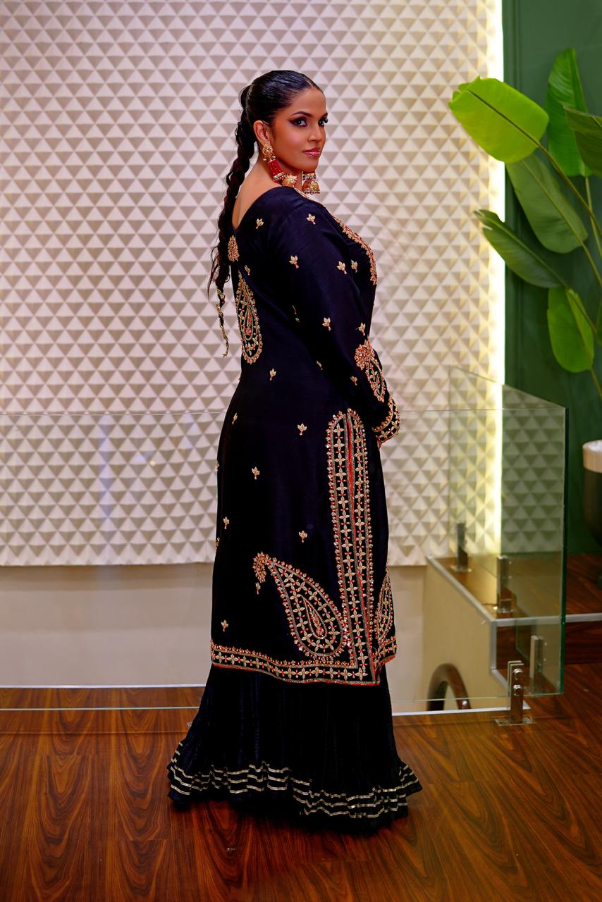 black raw silk black raw silk