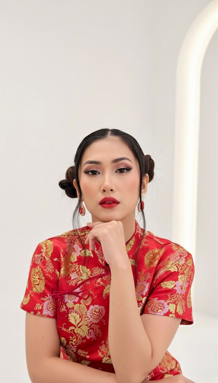 red satin silk with chinese pattern cutting red satin silk with chinese pattern cutting